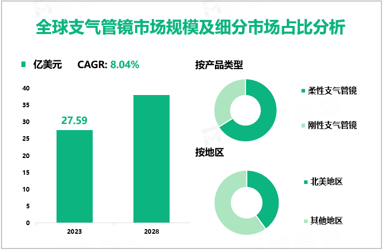 全球支气管镜市场规模及细分市场占比分析