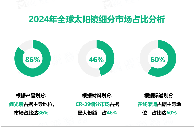 2024年全球太阳镜市场规模为248.5亿美元，北美居主导地位